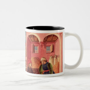 Jupiter, detail of fruit and grain merchants Two-Tone coffee mug