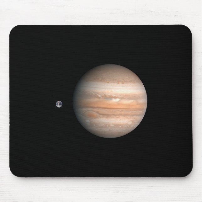 Jupiter Earth Comparison Mouse Mat (Front)