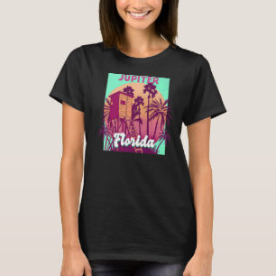 Jupiter FL Florida vintage retro ocean scene beach T-Shirt