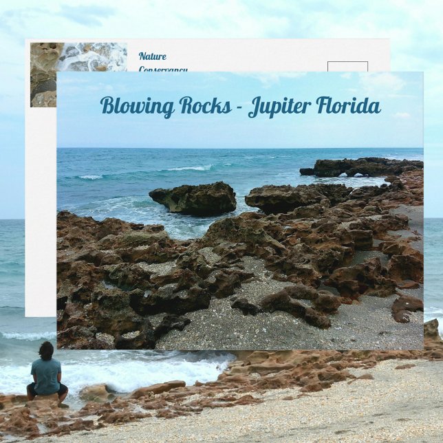 Jupiter Florida Blowing Rocks Photographic Postcard (Creator Uploaded)