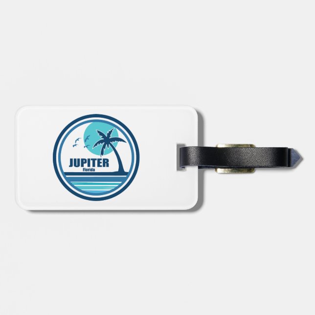 Jupiter Florida Palm Tree Birds Luggage Tag (Back Horizontal)