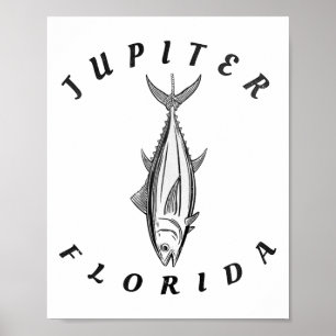 Jupiter Florida Saltwater Beach Fishing Vacation Poster