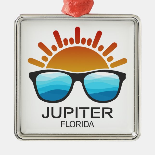 Jupiter Florida Sunglasses Metal Tree Decoration (Front)