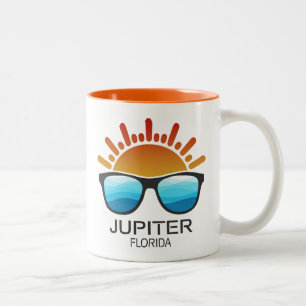 Jupiter Florida Sunglasses Two-Tone Coffee Mug
