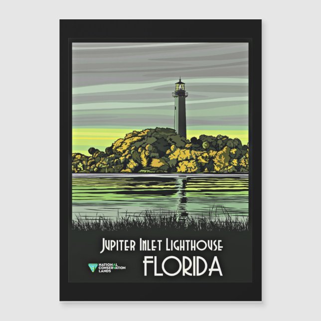 Jupiter, Florida vintage travel poster (Front)
