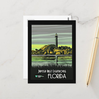 Jupiter, Florida vintage travel poster Postcard