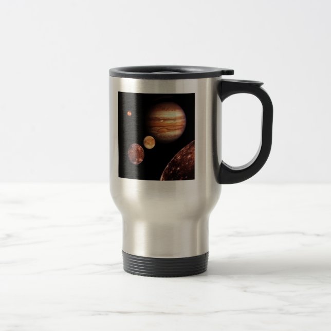 Jupiter Galilean Moons Astronomy & Science Gifts Travel Mug (Right)