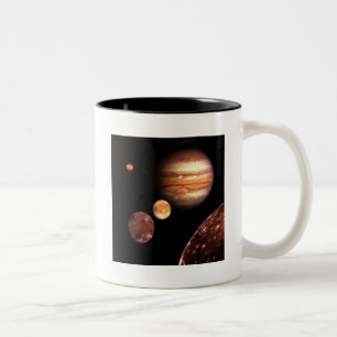 Jupiter Galilean Moons Astronomy & Science Gifts Two-Tone Coffee Mug