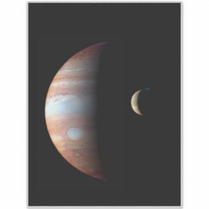 Jupiter Gas Giant Planet & Io Galilean Moon