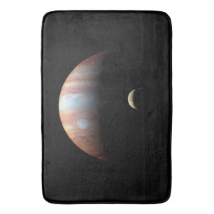 Jupiter Gas Giant Planet & Io Galilean Moon Bath Mat