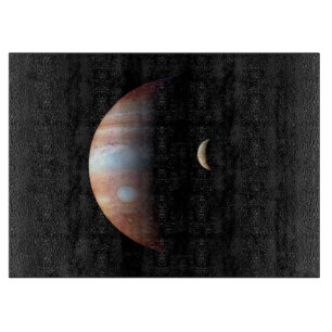 Jupiter Gas Giant Planet & Io Galilean Moon Cutting Board