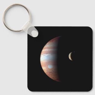 Jupiter Gas Giant Planet & Io Galilean Moon Key Ring