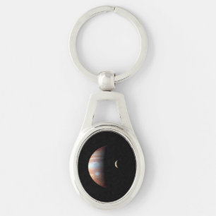 Jupiter Gas Giant Planet & Io Galilean Moon Key Ring