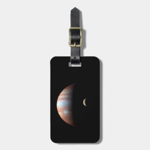 Jupiter Gas Giant Planet & Io Galilean Moon Luggage Tag