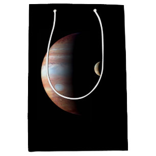 Jupiter Gas Giant Planet & Io Galilean Moon Medium Gift Bag