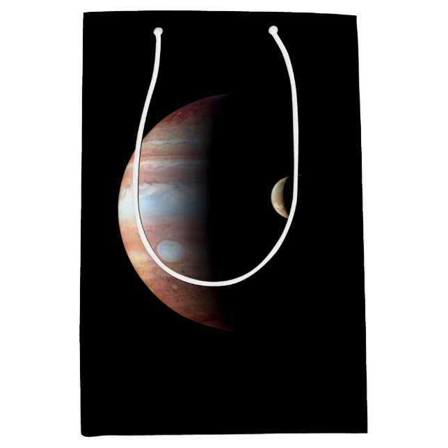 Jupiter Gas Giant Planet & Io Galilean Moon Medium Gift Bag (Front)