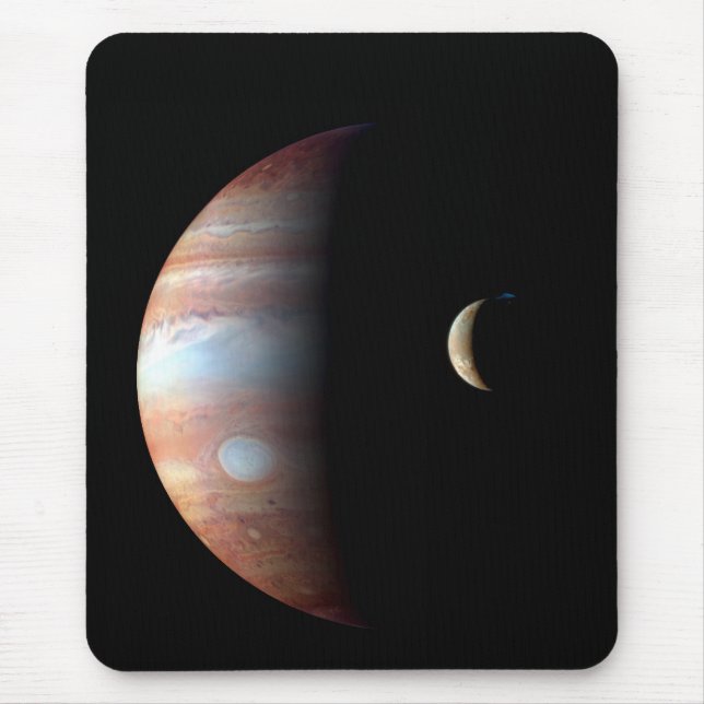 Jupiter Gas Giant Planet & Io Galilean Moon Mouse Mat (Front)