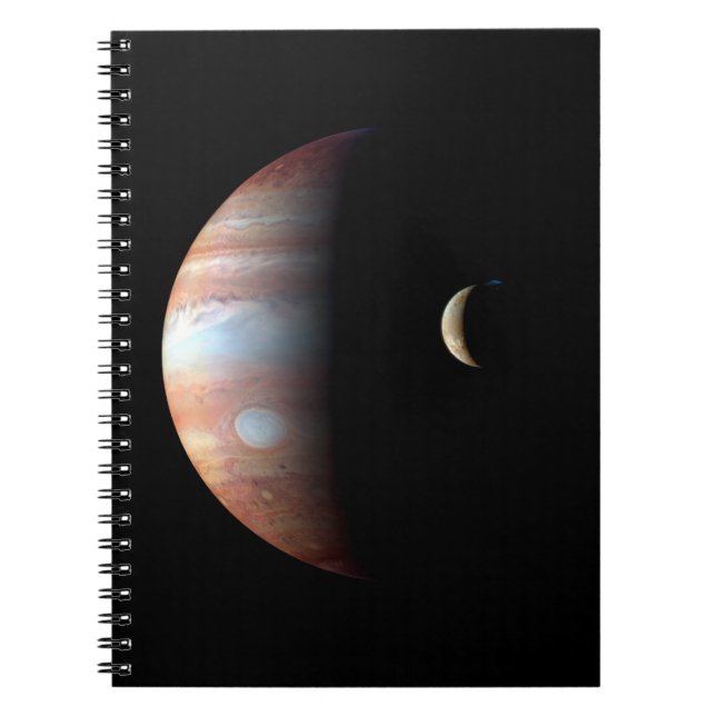 Jupiter Gas Giant Planet & Io Galilean Moon Notebook (Front)