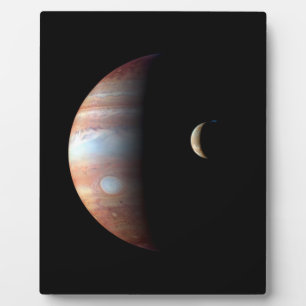 Jupiter Gas Giant Planet & Io Galilean Moon Plaque