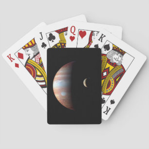 Jupiter Gas Giant Planet & Io Galilean Moon Playing Cards