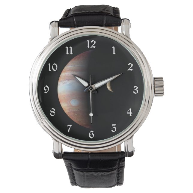 Jupiter Gas Giant Planet & Io Galilean Moon Watch (Front)