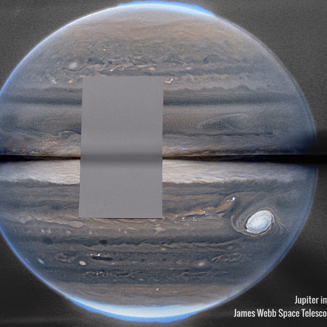 Jupiter in Infrared, James Webb Space Telescope Tissue Paper (Creator Uploaded)