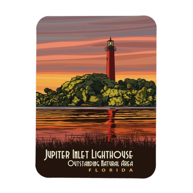 Jupiter Inlet Lighthouse Magnet (Vertical)