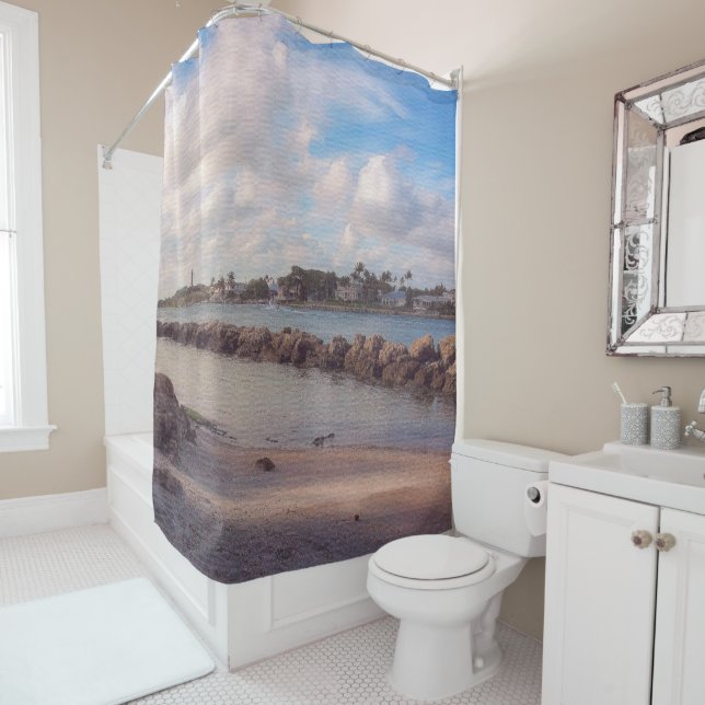 Jupiter Inlet, Winter Afternoon Shower Curtain (In Situ)