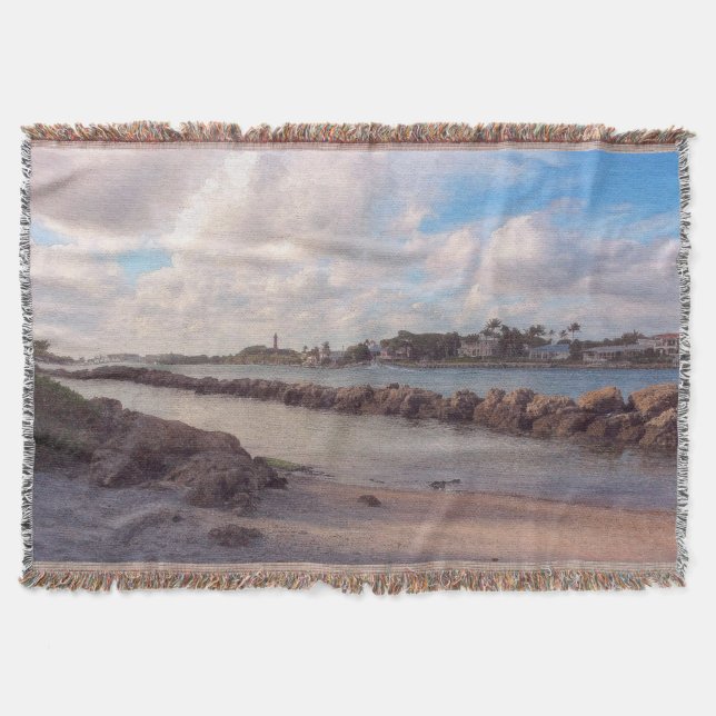 Jupiter Inlet, Winter Afternoon Throw Blanket (Front)
