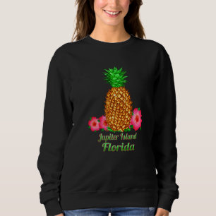 Jupiter Island Florida Pineapple Floral Sweatshirt