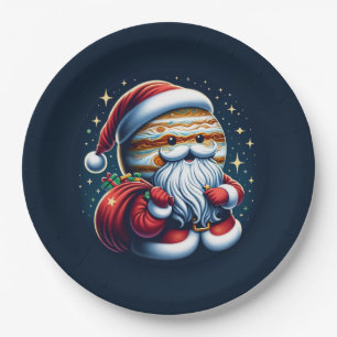 Jupiter Jolly Old St. Nick Santa Claus Astrology Paper Plate