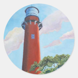 Jupiter Lighthouse Classic Round Sticker