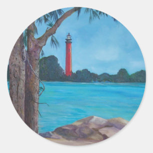 Jupiter Lighthouse Classic Round Sticker
