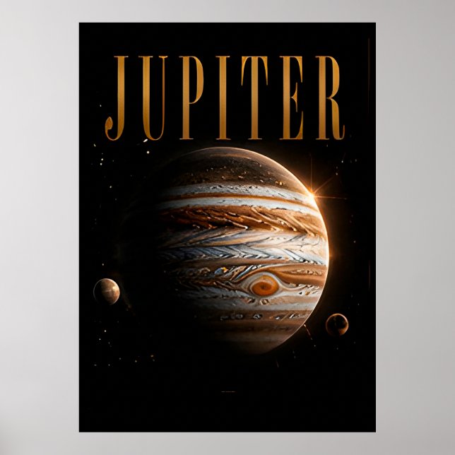 Jupiter Luxury Space Editorial Graphic Poster (Front)