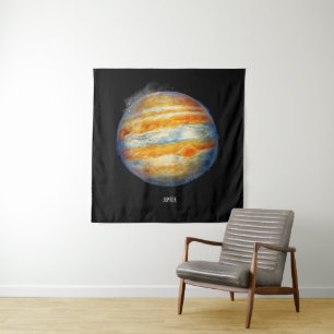 Jupiter Planet Artwork – Cosmic Space Illustration Tapestry