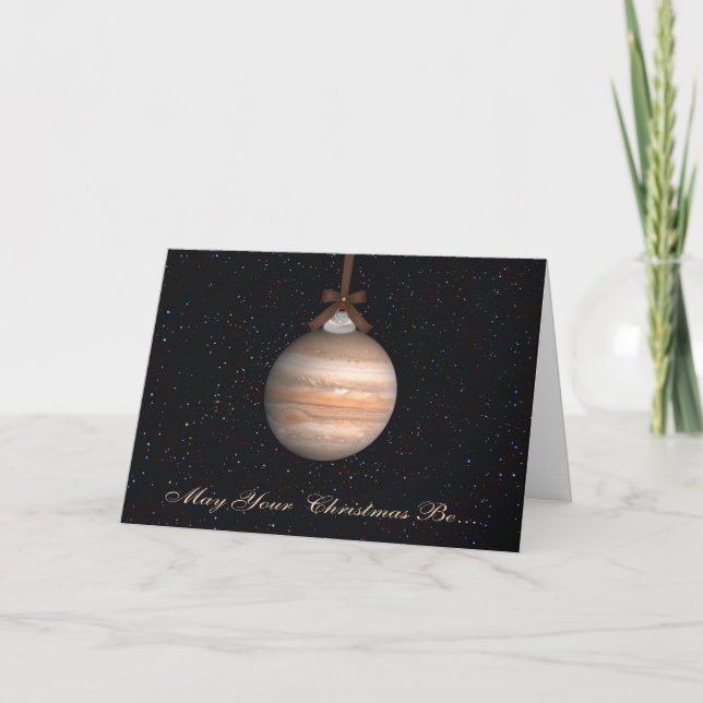 Jupiter Planet Christmas Greeting Card (Front)