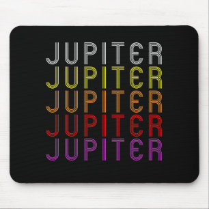 Jupiter Planet Retro Vintage Astronomy T-Shirt Mouse Mat
