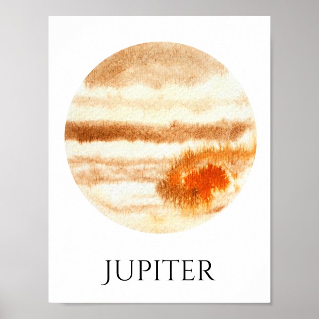 Jupiter Planet Watercolor Poster (Front)