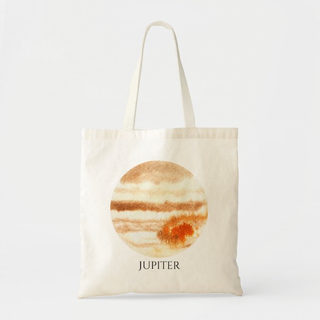 Jupiter Planet Watercolor Tote (Front)