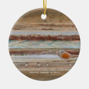 Jupiter Red Spot Close-Up Photograph Christmas Ceramic Tree Decoration