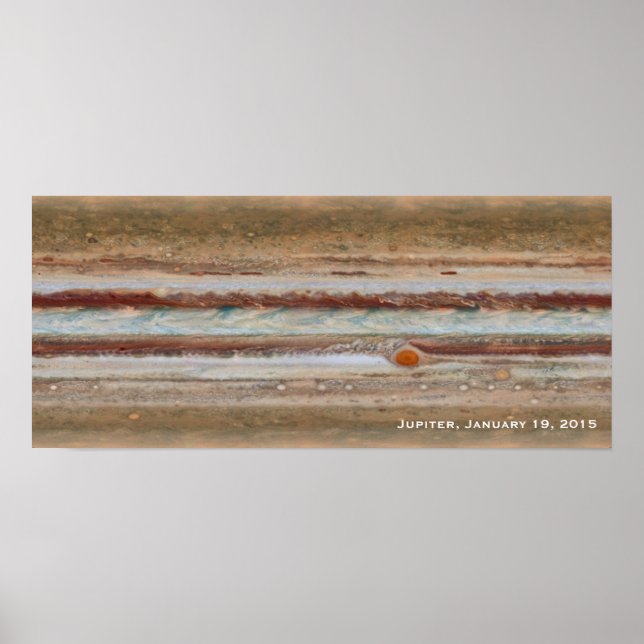 Jupiter Red Spot Close-Up Photograph Poster (Front)