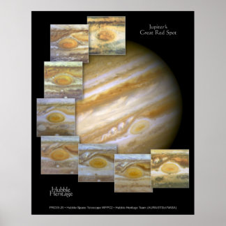 Jupiter Red Spot Hubble Telescope Photo Poster