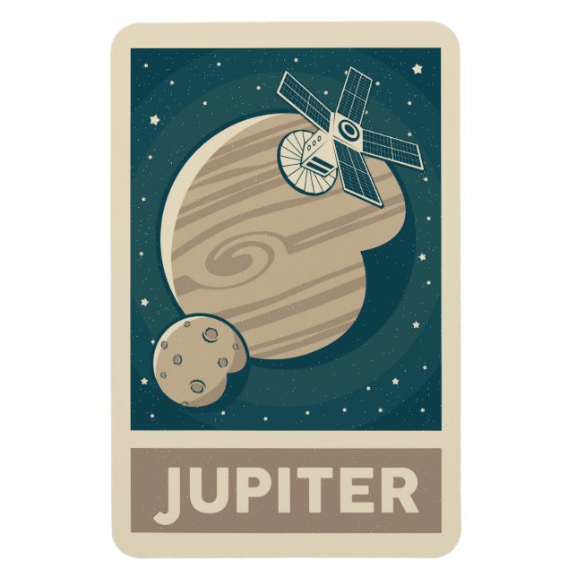 Jupiter Retro Galaxy Satellite Magnet (Vertical)