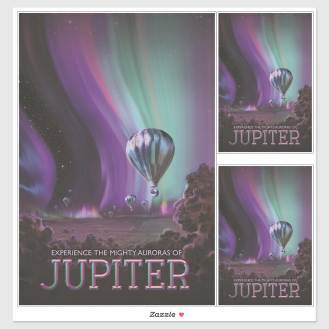 Jupiter Travel by Hot Air Balloon Bighty Auroras (Sheet)
