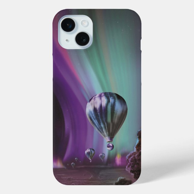 Jupiter Travel by Hot Air Balloon Bighty Auroras Case-Mate iPhone Case (Back)