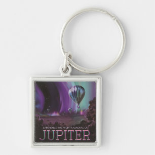 Jupiter Travel by Hot Air Balloon Bighty Auroras Key Ring