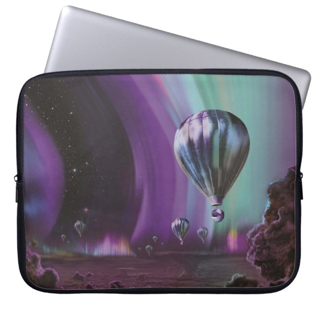 Jupiter Travel by Hot Air Balloon Bighty Auroras Laptop Sleeve (Front)