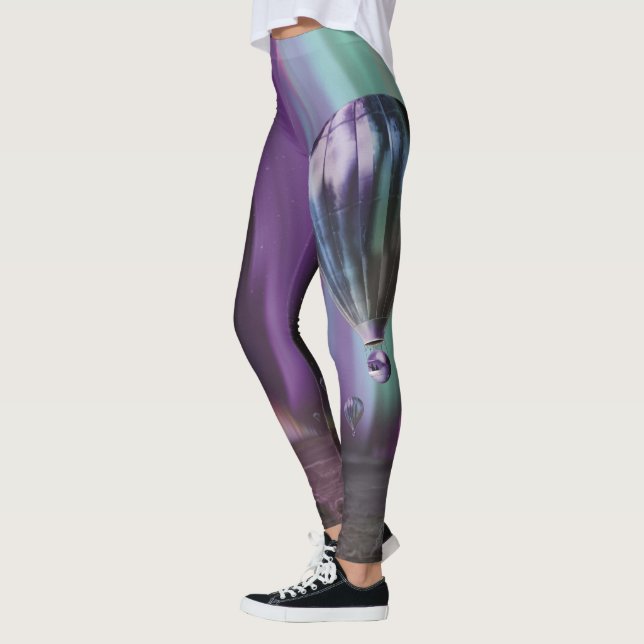 Jupiter Travel by Hot Air Balloon Bighty Auroras Leggings (Left)