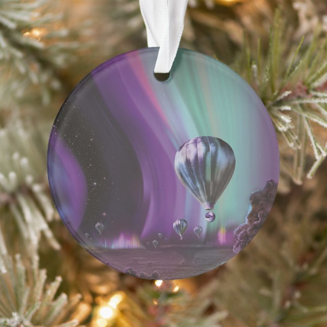Jupiter Travel by Hot Air Balloon Bighty Auroras Ornament (Tree)