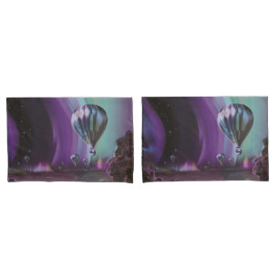 Jupiter Travel by Hot Air Balloon Bighty Auroras Pillowcase